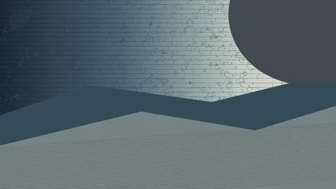 Abstract geometric shadow pattern on textured wall surface 库存插图