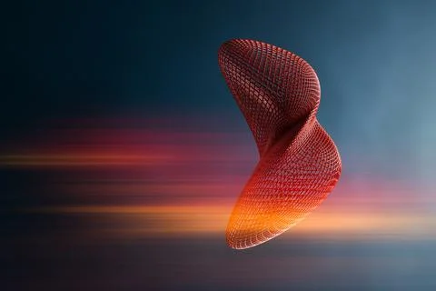 Abstract geometric shape 3D background. Technology and science concept. 3D re Illustrazione stock