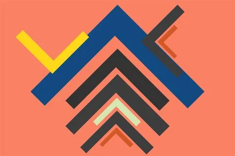 Abstract geometric shape and elements background. Illustrazione stock