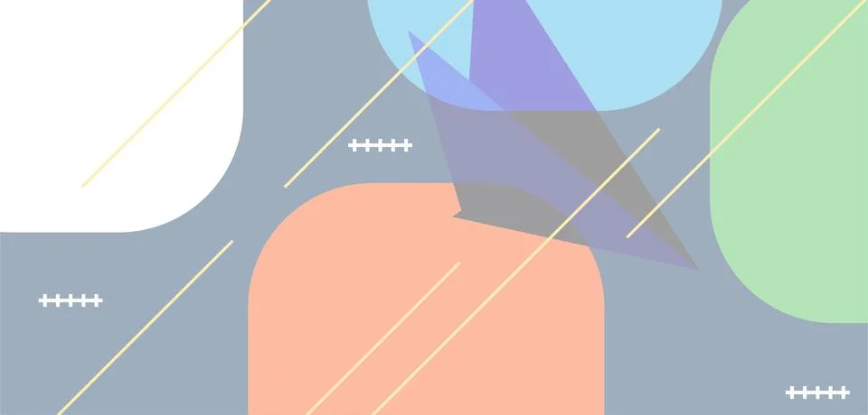 Abstract geometric shape background. Cool flat vector design Stock Photos