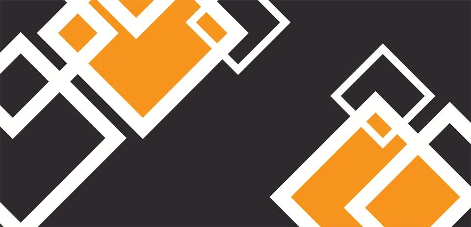 Abstract geometric shape background. Cool flat vector design Stock Photos