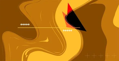 Abstract geometric shape background. Cool flat vector design Foto stock
