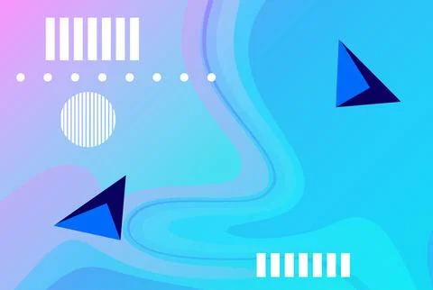 Abstract geometric shape background. Cool flat vector design Foto stock