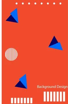 Abstract geometric shape background. Cool flat vector design Stock Photos