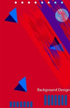 Abstract geometric shape background. Cool flat vector design Stock Photos