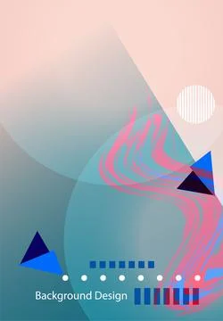 Abstract geometric shape background. Cool flat vector design Foto stock
