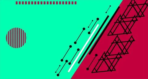 Abstract geometric shape background. Cool flat vector design Stock Photos