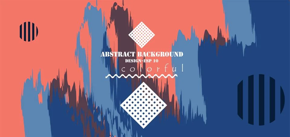 Abstract geometric shape background. Cool flat vector design Stock Photos
