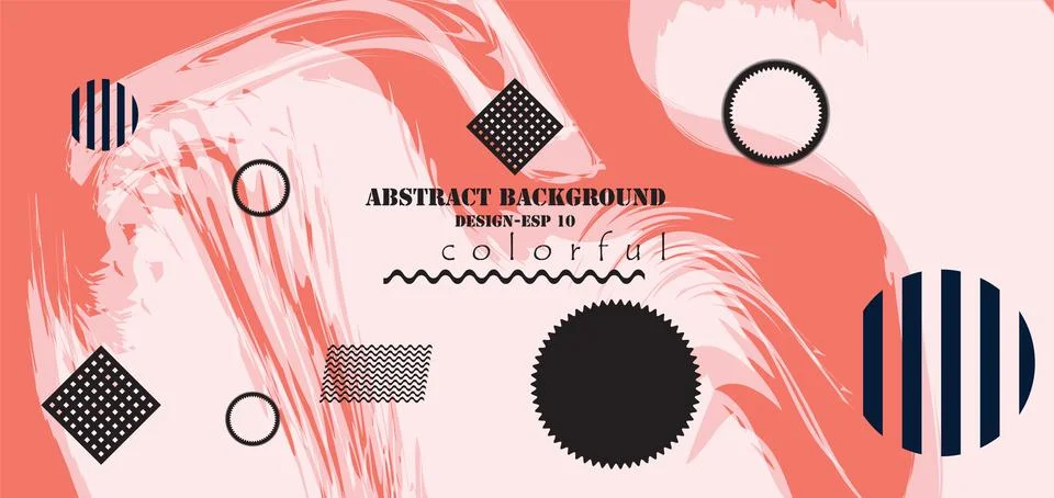 Abstract geometric shape background. Cool flat vector design Stock Photos