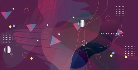 Abstract geometric shape background. Cool flat vector design Stock Photos