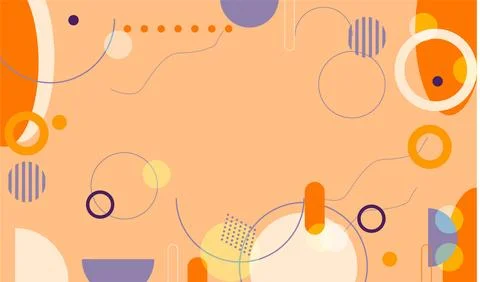 Abstract geometric shape background. Cool flat vector design Stock Photos