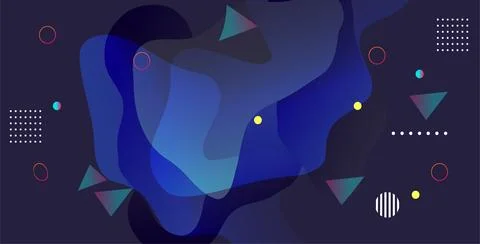 Abstract geometric shape background. Cool flat vector design Stock Photos