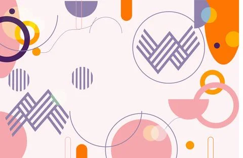 Abstract geometric shape background. Cool flat vector design Foto stock