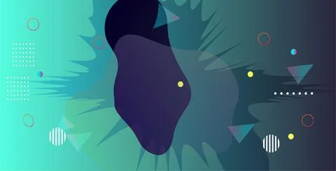 Abstract geometric shape background. Cool flat vector design Stock Photos