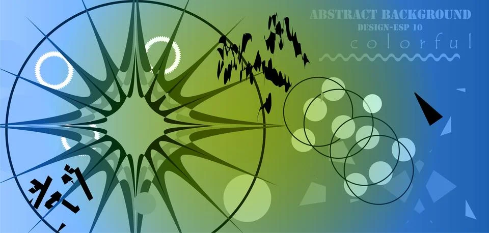 Abstract geometric shape background. Cool flat vector design Stock Photos