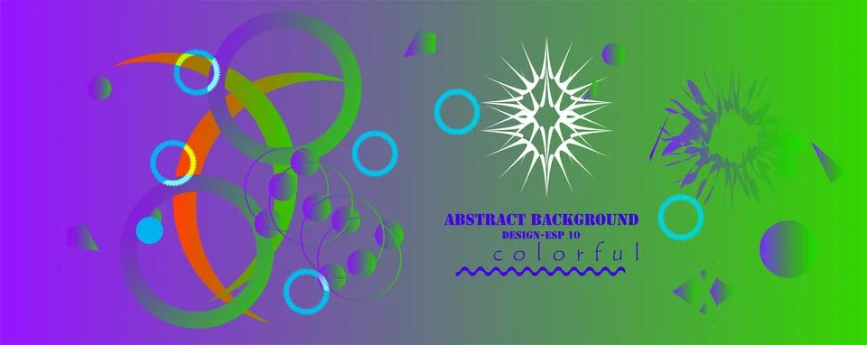 Abstract geometric shape background. Cool flat vector design Stock Photos