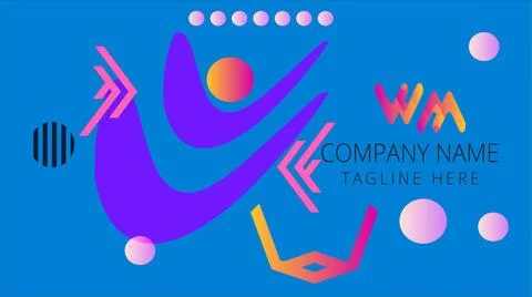 Abstract geometric shape background. Cool flat vector design Stock Photos