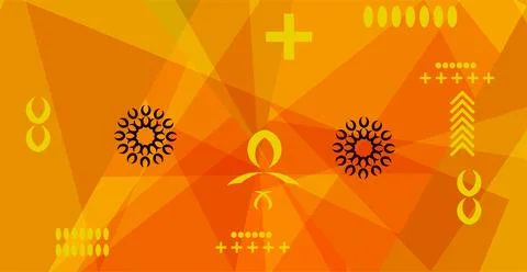 Abstract geometric shape background. Cool flat vector design Foto stock