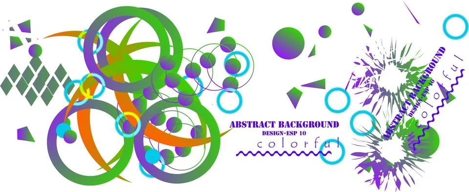 Abstract geometric shape background. Cool flat vector design Foto stock