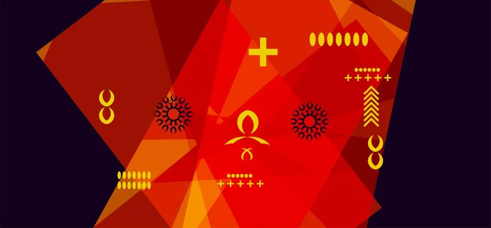 Abstract geometric shape background. Cool flat vector design Foto stock