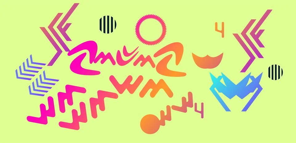 Abstract geometric shape background. Cool flat vector design Stock Photos