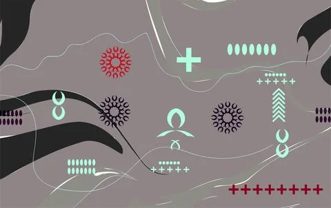Abstract geometric shape background. Cool flat vector design Stock Photos