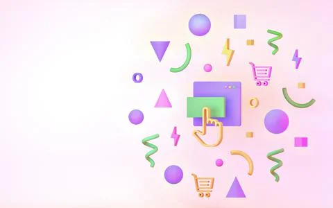 Abstract geometric shape background for ecommerce Stock Illustration