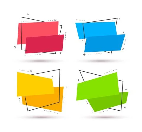 Abstract geometric shape banners. Stock Illustration