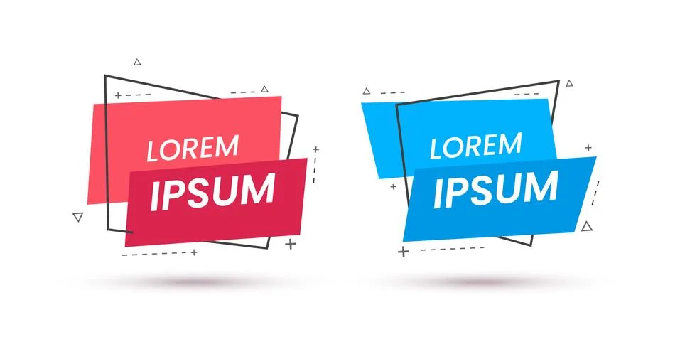 Abstract geometric shape banners. Stock Illustration