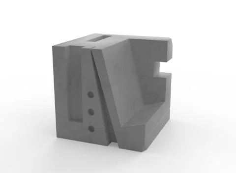 Abstract geometric shape based on cube 3d illustration Stock Illustration