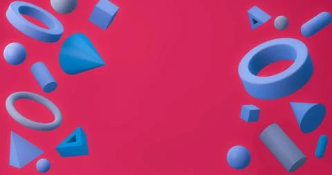 Abstract geometric shape with blank empty space for copy 库存插图