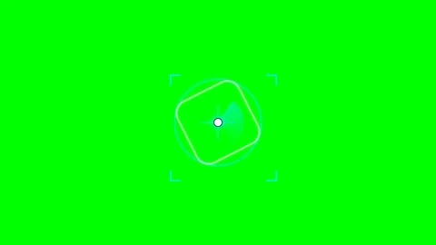 Abstract geometric shape with a center point on a bright green background Stock Footage 340268380