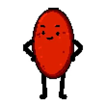 Abstract geometric shape character pixel art vector illustration Stock Illustration