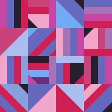 Abstract geometric shape decoration seamless pattern. Modern mosaic illustrat Stock Illustration
