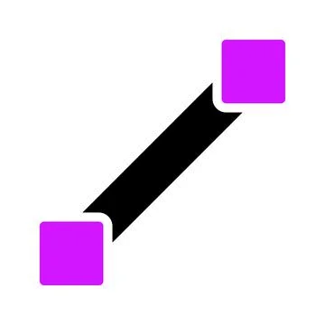 Abstract Geometric Shape with Diagonal Line and Squares. Concept of Connect.. Ilustração Stock