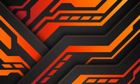 Abstract geometric shape futuristic technology lines background Stock Illustration