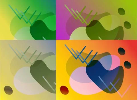 Abstract geometric shape. Geometric line pattern. Vector template set. Vector Stock Illustration