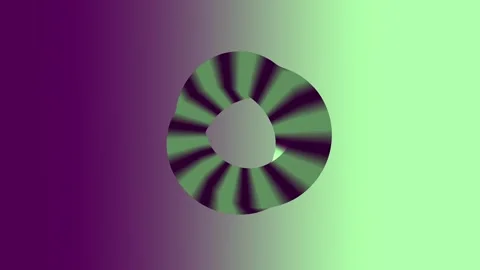 An abstract geometric shape with a gradient design, showcasing green and pu.. Stock Footage 305453488