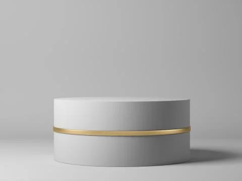 Abstract geometric shape on grey 3d rendering Stock Illustration