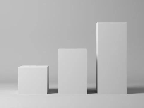 Abstract geometric shape on grey 3d rendering Stock Illustration