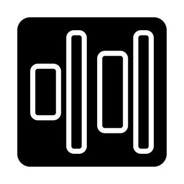 Abstract Geometric Shape Icon. Concept of Alignment, Balance, and Structure. Stock Illustration