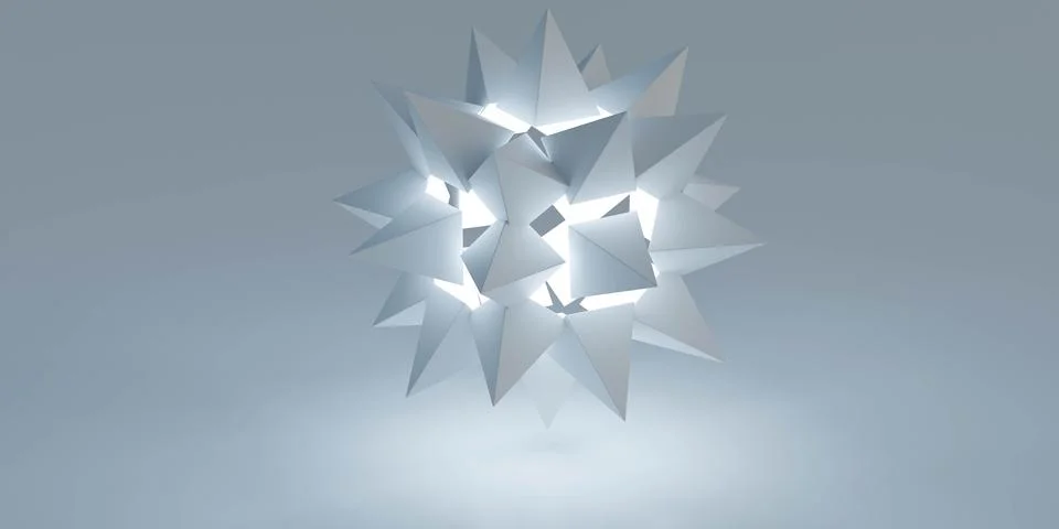Abstract geometric shape with illumination Illustrazione stock