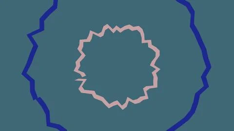 Abstract geometric shape with jagged edges and blue background Stock Illustration