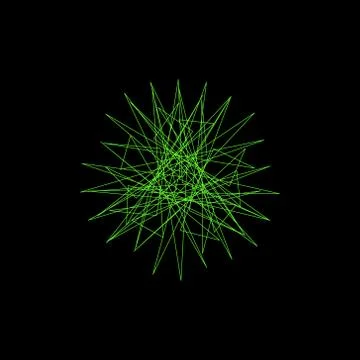 Abstract geometric shape of lines. Vector outline illustration. Stock Illustration