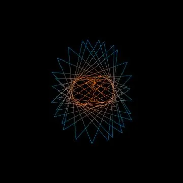 Abstract geometric shape of lines. Vector outline illustration. Иллюстрация