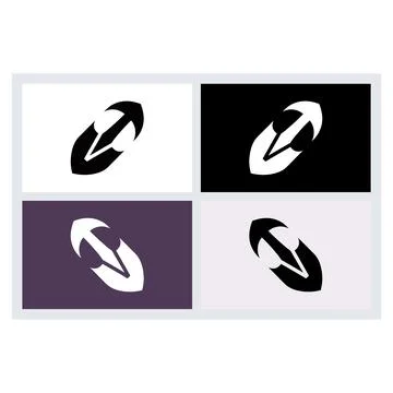 Abstract Geometric Shape Logo Design Set Stock Illustration