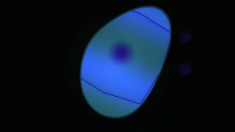 Abstract Geometric Shape Morphing with Glowing Blue Gradient Light Effects. Stock Footage 341775556