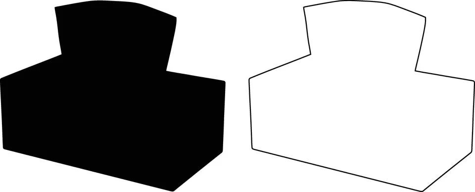 Abstract geometric shape pair vector イラスト素材