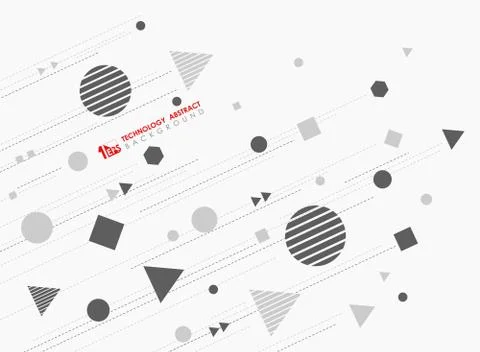 Abstract geometric shape pattern design of new technology with lines 스톡 일러스트