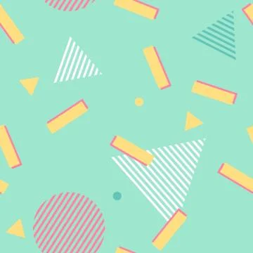 Abstract geometric shape pattern vector seamless background art wallpaper Illustrazione stock